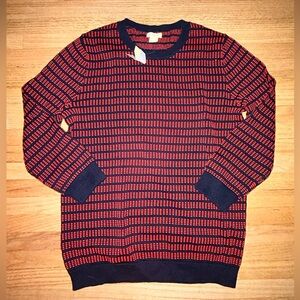 NWT J. Crew red dot dash three quarter sleeve sweater